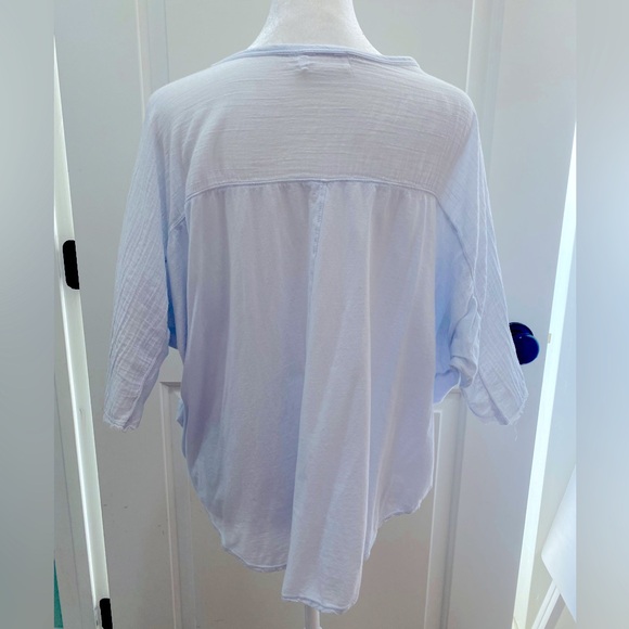 VELVET by GRAHAM & SPENCER Gauze and Cotton Dolman Short Sleeve T-Shirt Top - Picture 2 of 9